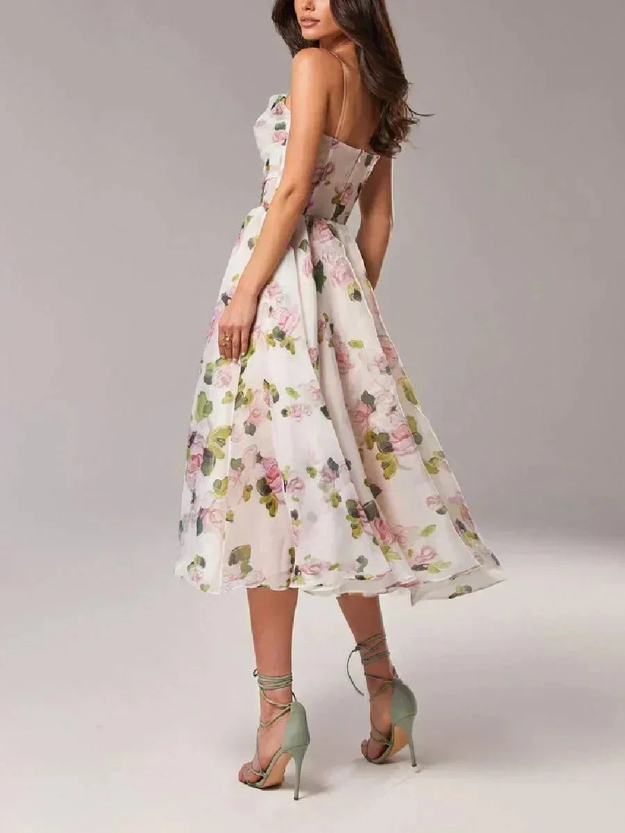 Lidia - Abito midi donna floreale