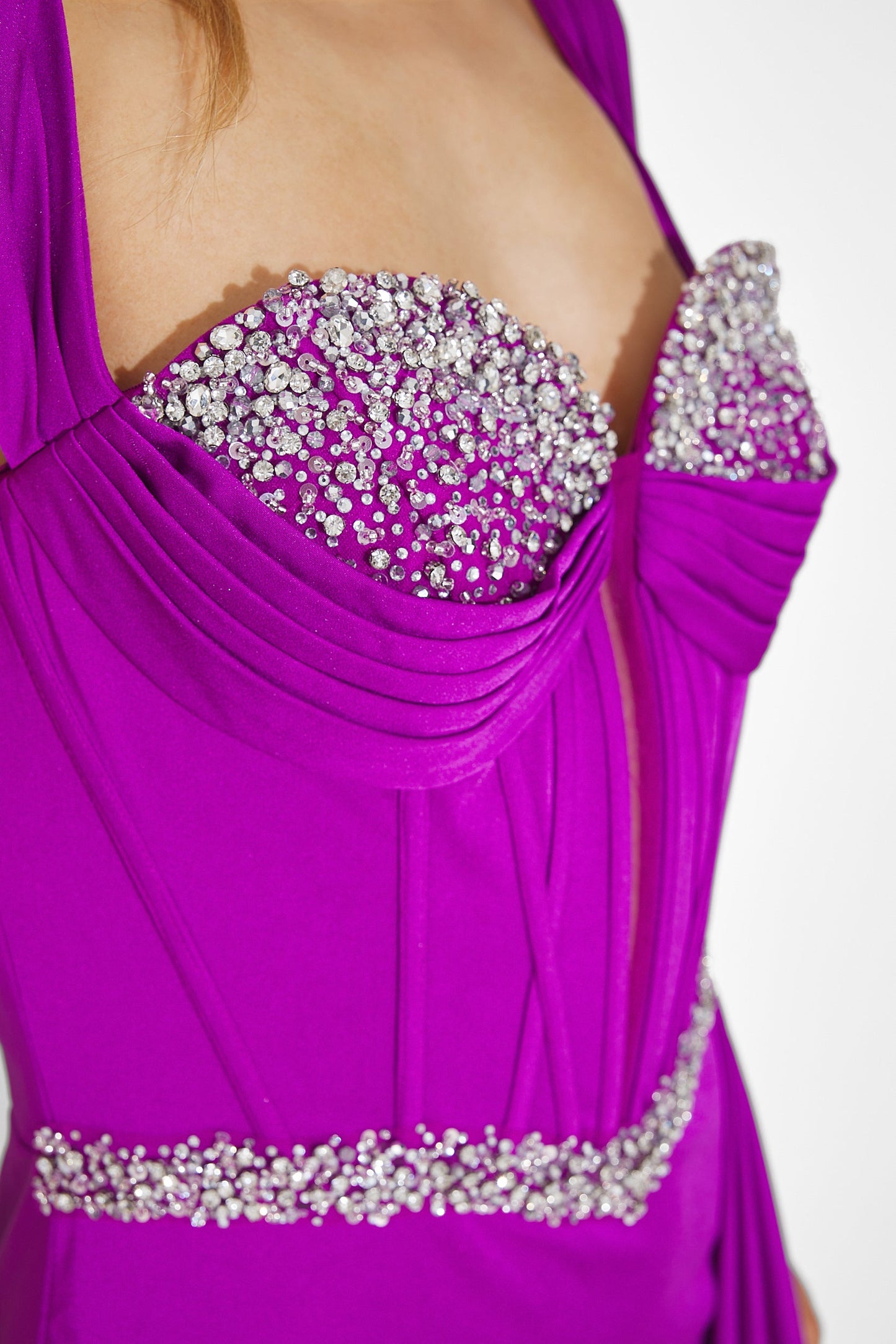 Sveva - Abito Lungo Donna Fucsia Elegante Femminile Vibrante