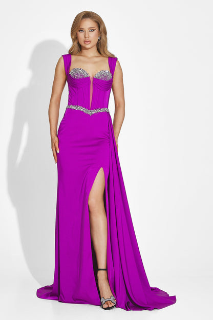 Sveva - Abito Lungo Donna Fucsia Elegante Femminile Vibrante