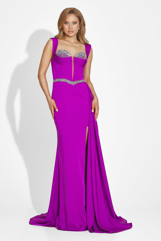 Sveva - Abito Lungo Donna Fucsia Elegante Femminile Vibrante