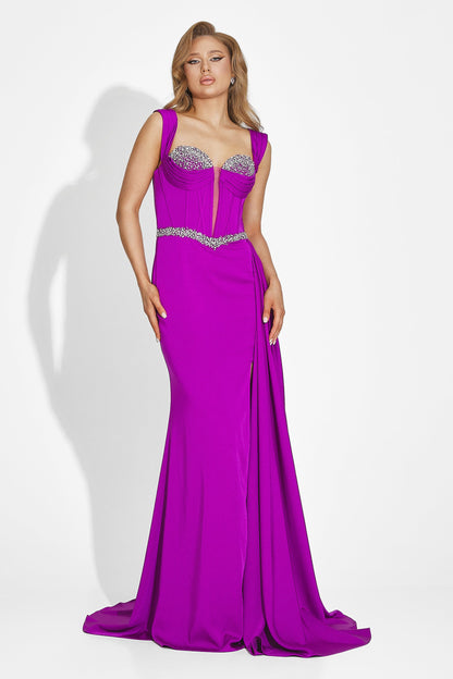 Sveva - Abito Lungo Donna Fucsia Elegante Femminile Vibrante