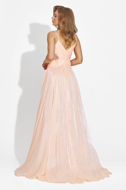 Teodora - Long Peach Lady Dress