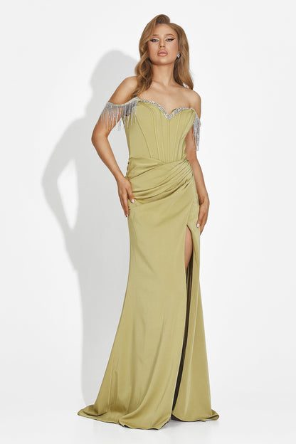 Susanna - Abito Lungo Donna Verde Elegante Femminile Moderno
