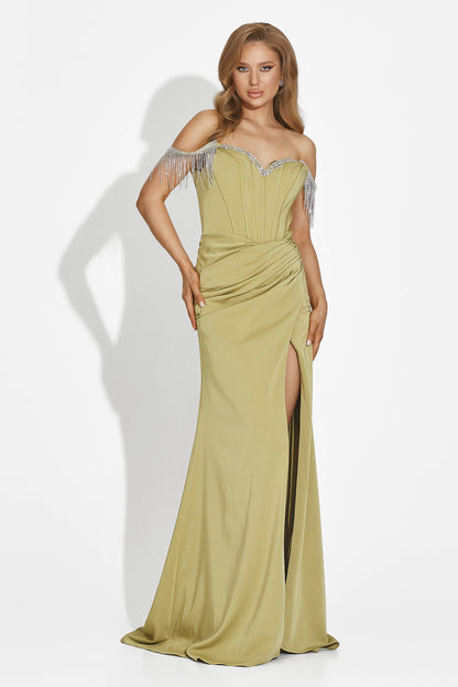 Susanna - Abito Lungo Donna Verde Elegante Femminile Moderno
