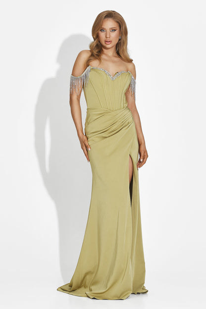 Susanna - Abito Lungo Donna Verde Elegante Femminile Moderno