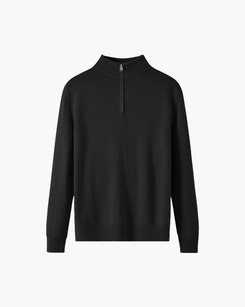 Romeo – Maglione Invernale Con Mezza Zip E Orlo A Coste
