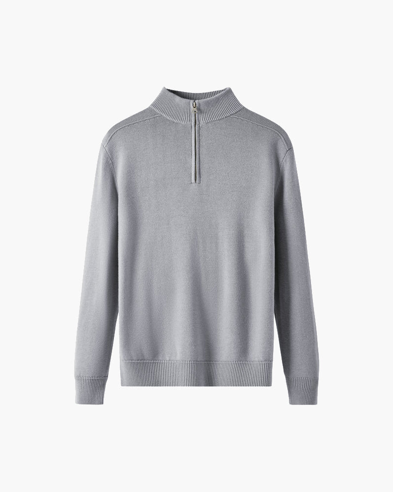Romeo – Maglione Invernale Con Mezza Zip E Orlo A Coste