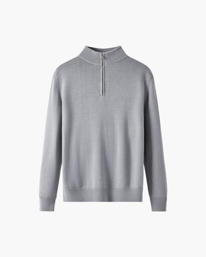 Romeo – Maglione Invernale Con Mezza Zip E Orlo A Coste