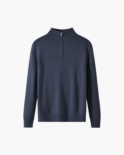 Romeo – Maglione Invernale Con Mezza Zip E Orlo A Coste