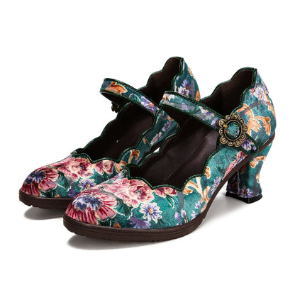 Rimae - Scarpe Pumps Ricamate Retro Eleganti Donna