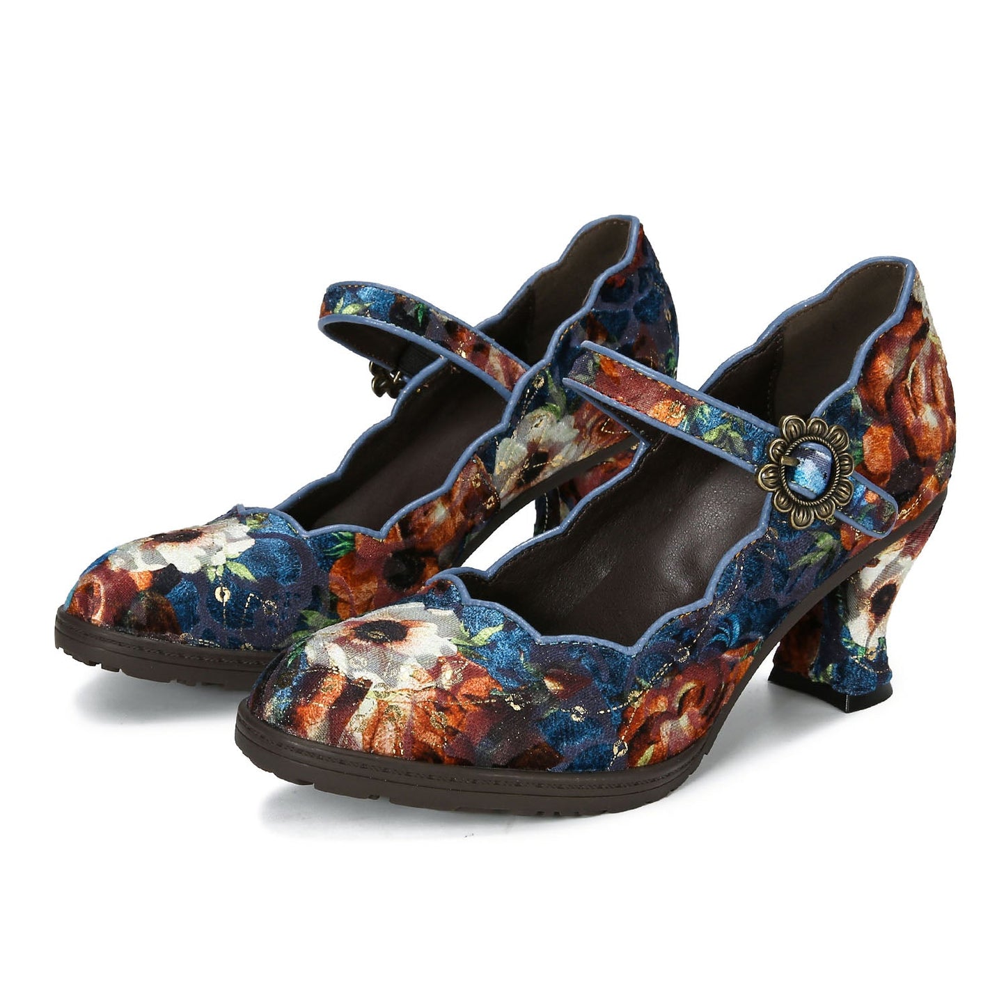 Rimae - Scarpe Pumps Ricamate Retro Eleganti Donna