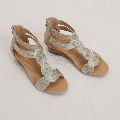 Rexara - Sandali Donna Zeppa Morbida Bohemian Fashion Moderni