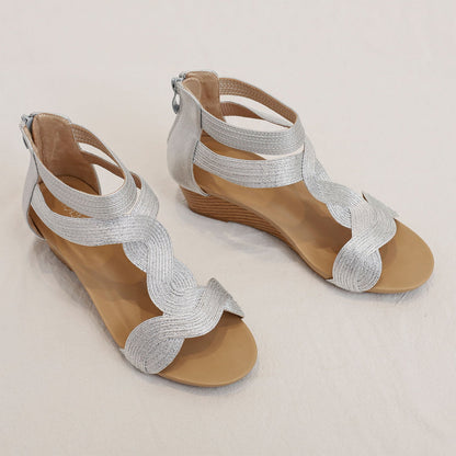 Rexara - Sandali Donna Zeppa Morbida Bohemian Fashion Moderni