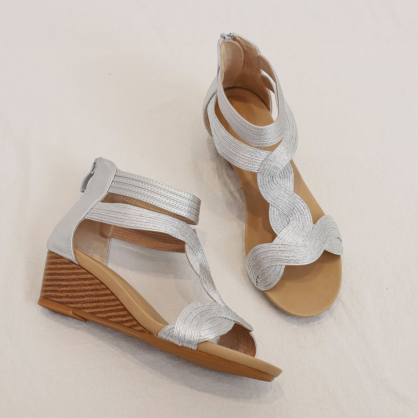 Rexara - Sandali Donna Zeppa Morbida Bohemian Fashion Moderni