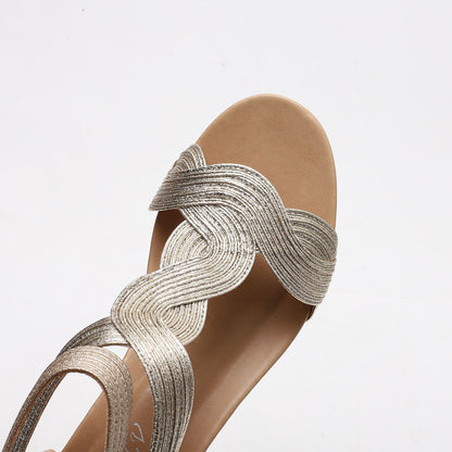 Rexara - Sandali Donna Zeppa Morbida Bohemian Fashion Moderni