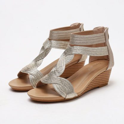 Rexara - Sandali Donna Zeppa Morbida Bohemian Fashion Moderni