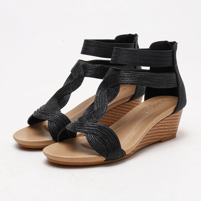 Rexara - Sandali Donna Zeppa Morbida Bohemian Fashion Moderni