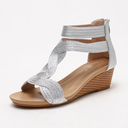 Rexara - Sandali Donna Zeppa Morbida Bohemian Fashion Moderni