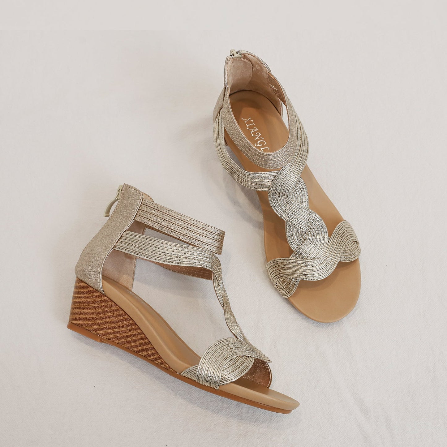 Rexara - Sandali Donna Zeppa Morbida Bohemian Fashion Moderni