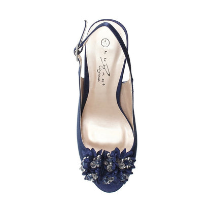 Severina - Scarpe donna slingback blu navy cerimonia eleganti