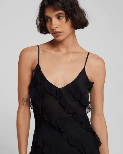 Emilia - Abito Nero Donna Elegante Moderna