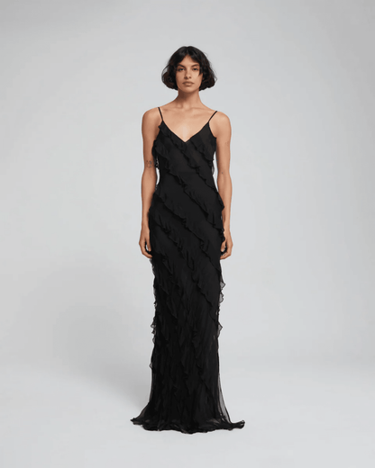 Emilia - Abito Nero Donna Elegante Moderna