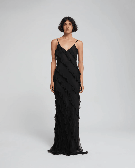Emilia - Abito Nero Donna Elegante Moderna
