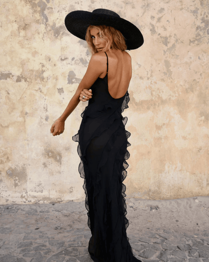 Emilia - Abito Nero Donna Elegante Moderna