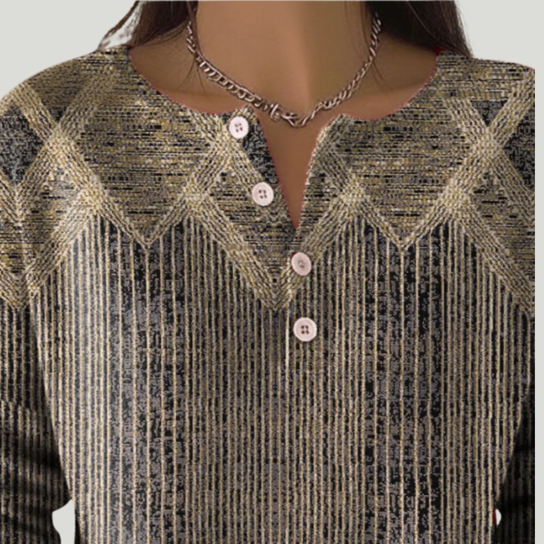 Fiorella – T-Shirt A Righe A Maniche Lunghe Dalla Linea Essenziale