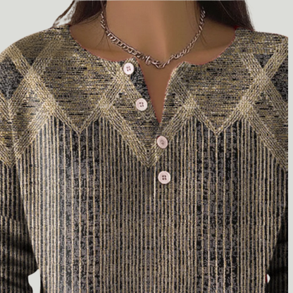 Fiorella – T-Shirt A Righe A Maniche Lunghe Dalla Linea Essenziale