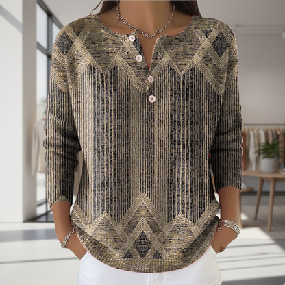 Fiorella – T-Shirt A Righe A Maniche Lunghe Dalla Linea Essenziale