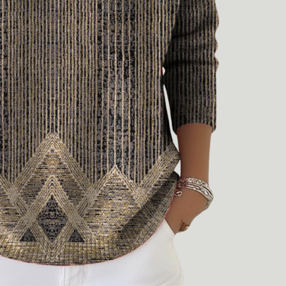 Fiorella – T-Shirt A Righe A Maniche Lunghe Dalla Linea Essenziale