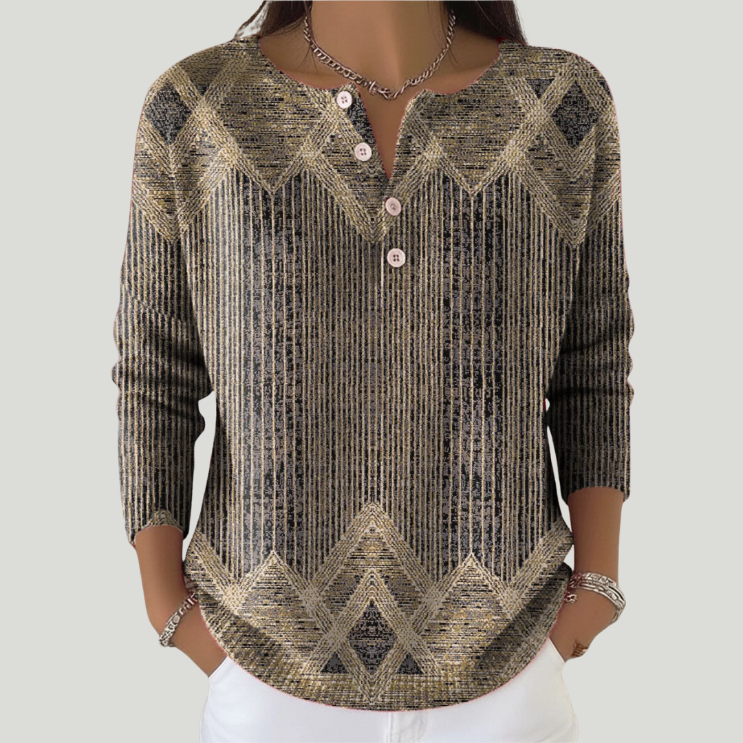 Fiorella – T-Shirt A Righe A Maniche Lunghe Dalla Linea Essenziale