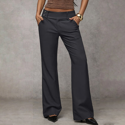 Kamini - Pantalone Elegante Zampa Femminile da Donna