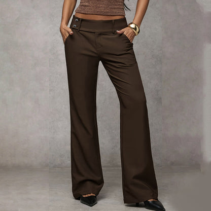 Kamini - Pantalone Elegante Zampa Femminile da Donna