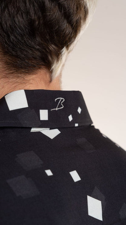 Roderic - Camicia Uomo Nera Elegante Moderna Essenziale