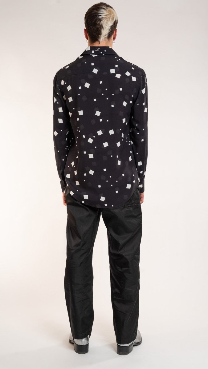 Roderic - Camicia Uomo Nera Elegante Moderna Essenziale