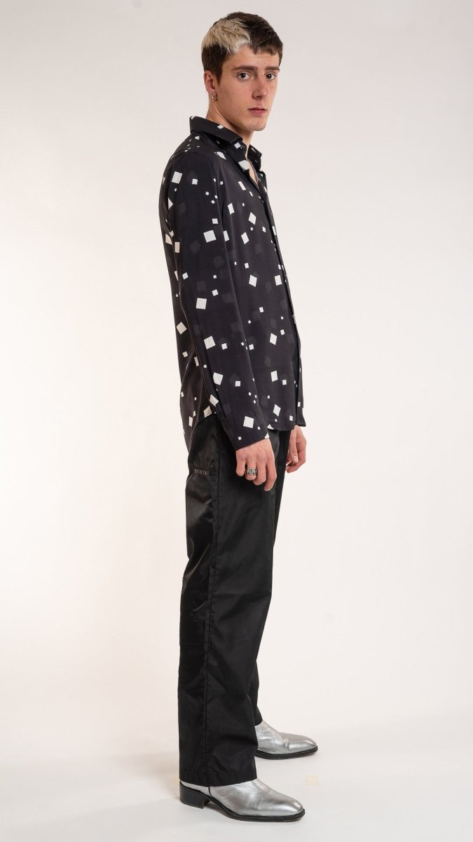 Roderic - Camicia Uomo Nera Elegante Moderna Essenziale
