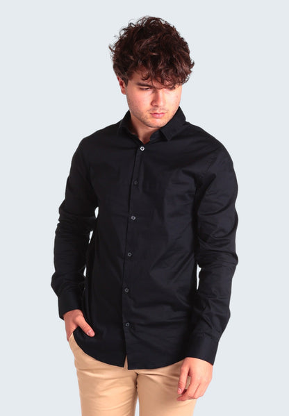 Antonio – Camicia a Maniche Lunghe da Uomo in Blu Navy Intramontabile