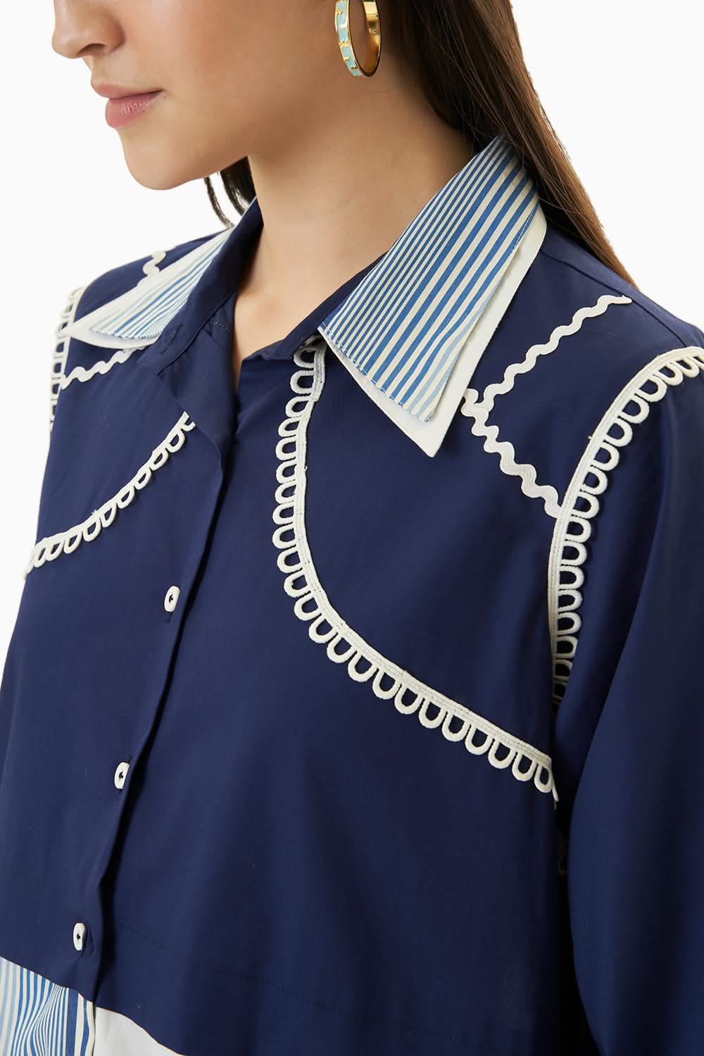 Raffa - Camicia Serena Donna Blu Elegante Moderna