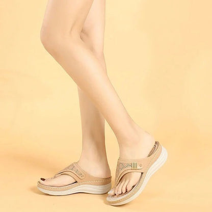Mirisa - Sandali Ortopedici Donna Comodi Zeppa Estate