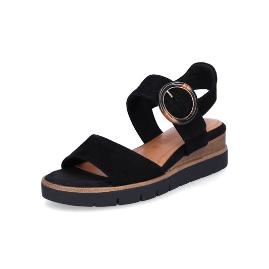 Rexeta - Sandali Zeppa Donna Tamaris Neri Eleganti Moderni
