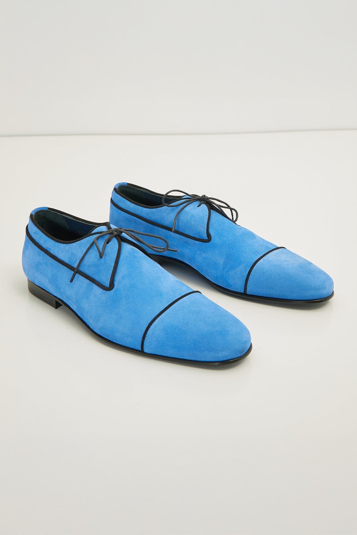 Lorisandro - Scarpe Derby Uomo Eleganti Azzurro Formale
