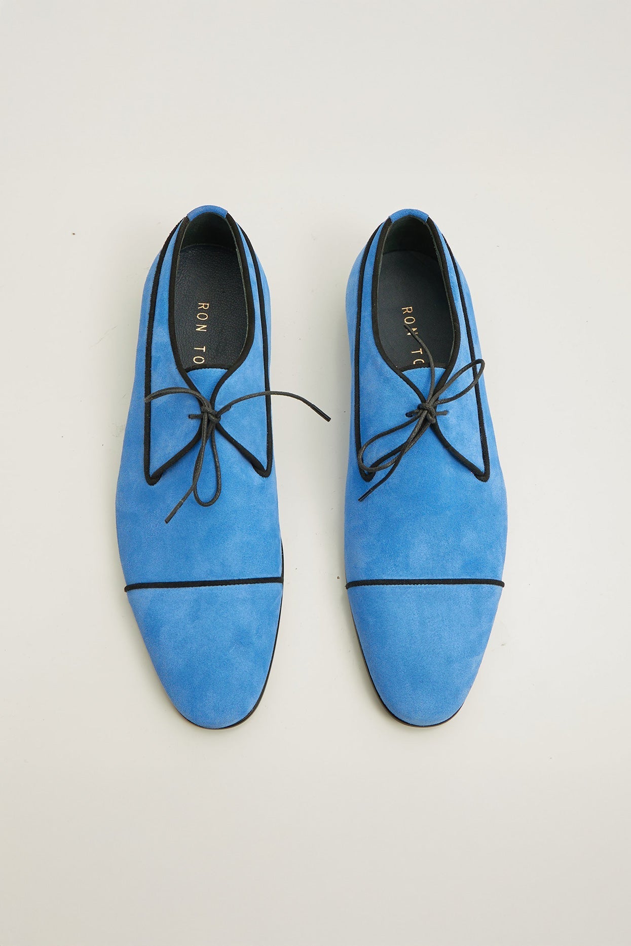 Lorisandro - Scarpe Derby Uomo Eleganti Azzurro Formale