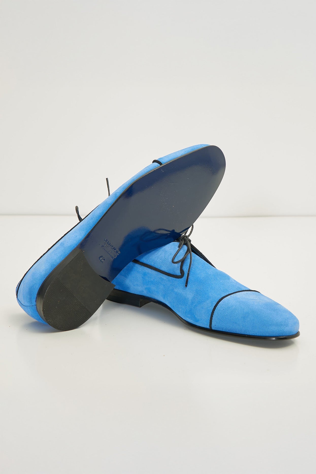Lorisandro - Scarpe Derby Uomo Eleganti Azzurro Formale