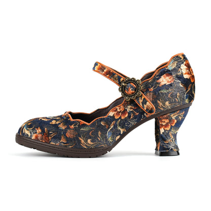 Rimae - Scarpe Pumps Ricamate Retro Eleganti Donna