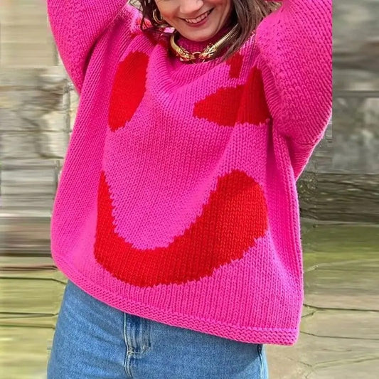 Claudia - Maglione oversize lavorato a maglia per donna