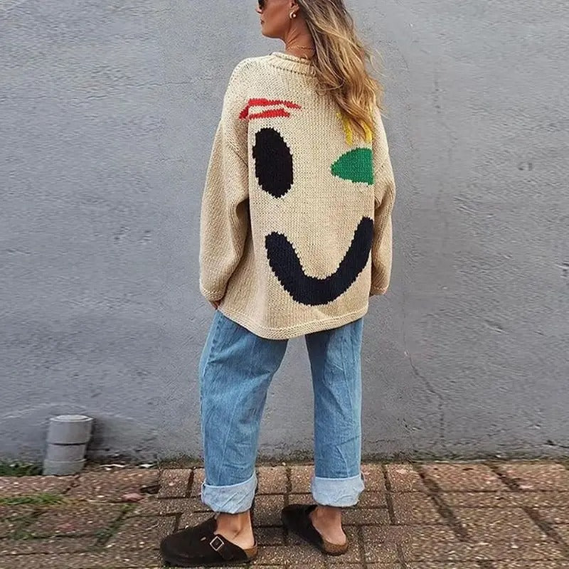 Claudia - Maglione oversize lavorato a maglia per donna