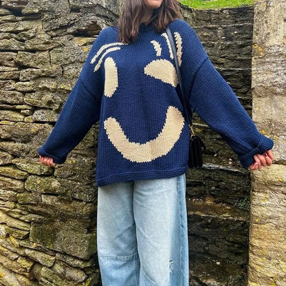 Claudia - Maglione oversize lavorato a maglia per donna