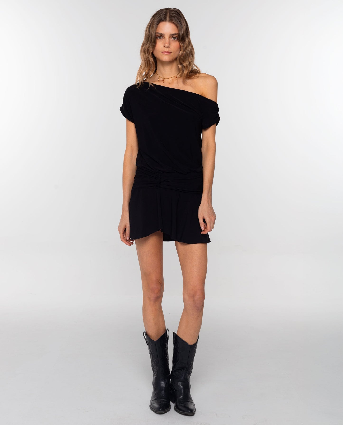 Daniela - Vestito Nero Elegante Donna Romantico e Moderno